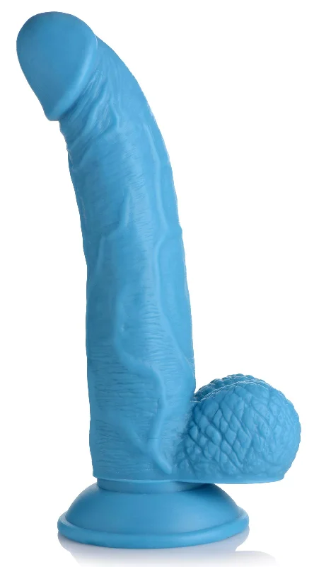 dildo hygiene discounts-Pop Pecker 7.5 Inch Dildo With Balls - Blue