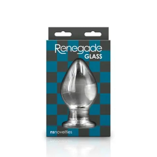 anal toys with smooth grip-Renegade Knight Glass Anal Plug