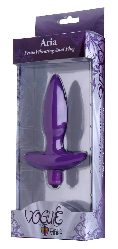 anal toys for private relaxation-Aria Vibrating Silicone Anal Plug - Small