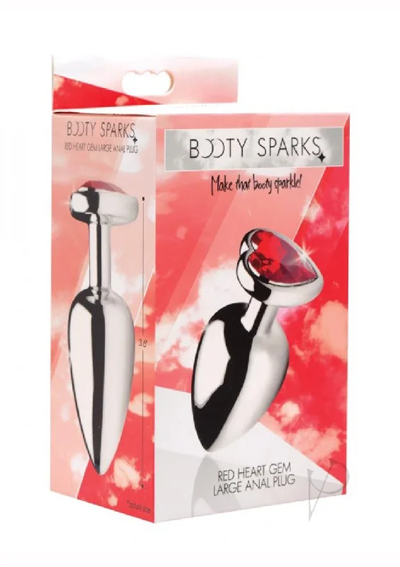 anal toys for private vibes-Booty Sparks Red Heart Anal Plug Lg