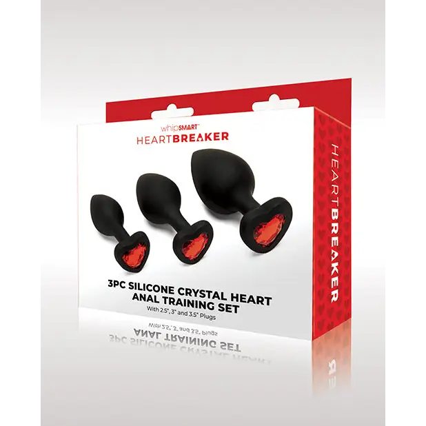 anal toys with quiet texture-Whipsmart Heartbreaker 3 Pc Crystal Heart Anal Training Set