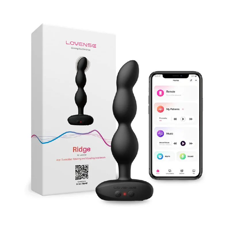 anal toys with quiet shape-Lovense Ridge Vibrating and Rotating Anal Beads