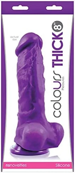 dildo innovative discounts-Colours Pleasures ''Thick'' 8 Inch Dildo -Purple