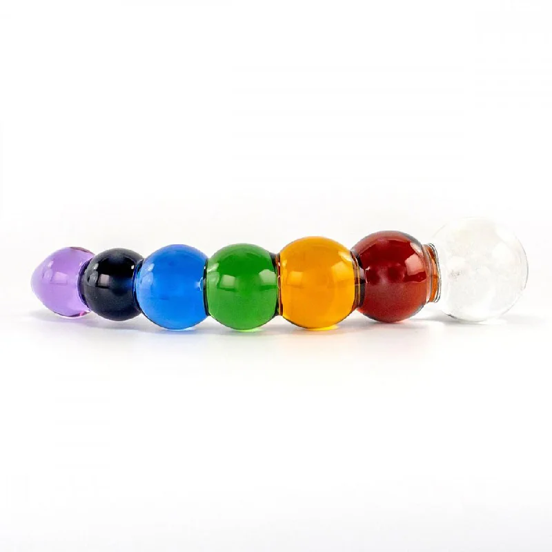 dildo cold promotions-Rainbow Bubble Glass Dildo