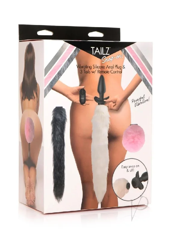 anal toys for couple therapy-Tailz Vibe Plug and 3 Tails W/remote Set