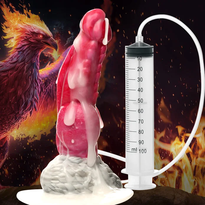 dildo safety promotions-Resurrector Phoenix Squirting Silicone Dildo by creature cocks