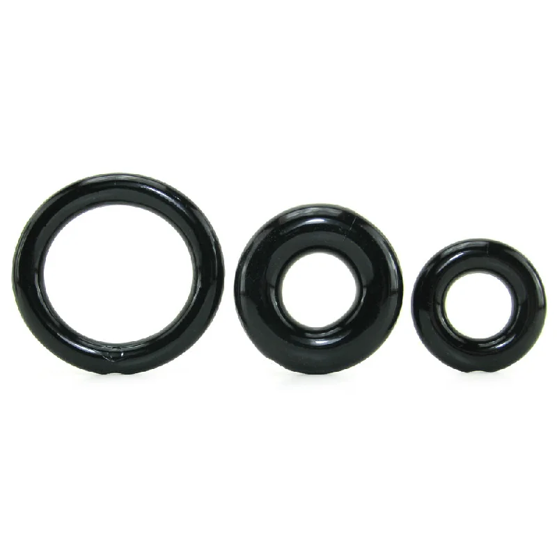 cock ring vibration settings-RingO X3 Super Stretchy Erection Rings in Black