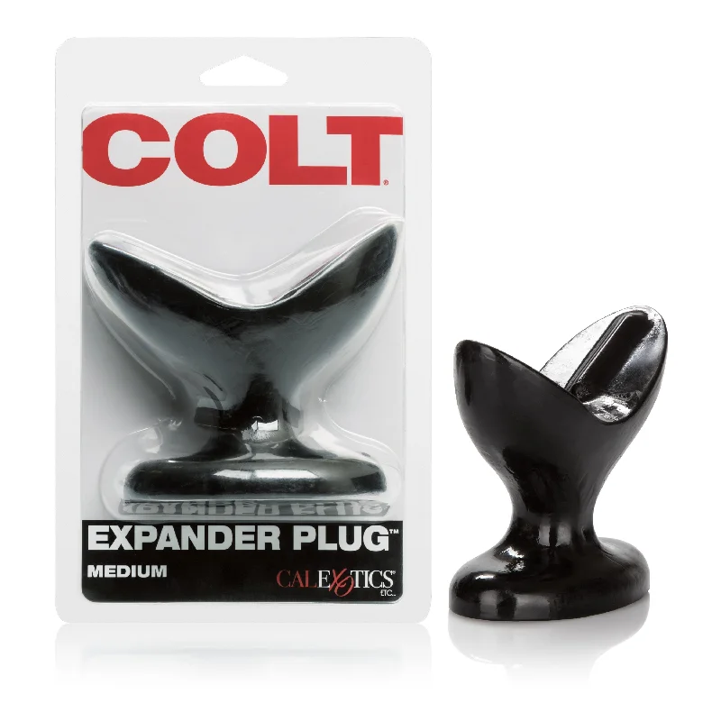 anal toys with bold shape-California Exotics - COLT Expander Anal Plug Medium (Black)