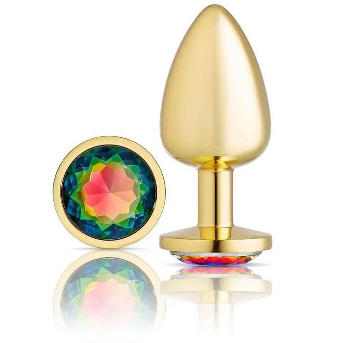 anal toys with sleek design-Cloud 9 Gems Gold Anal Plug Large