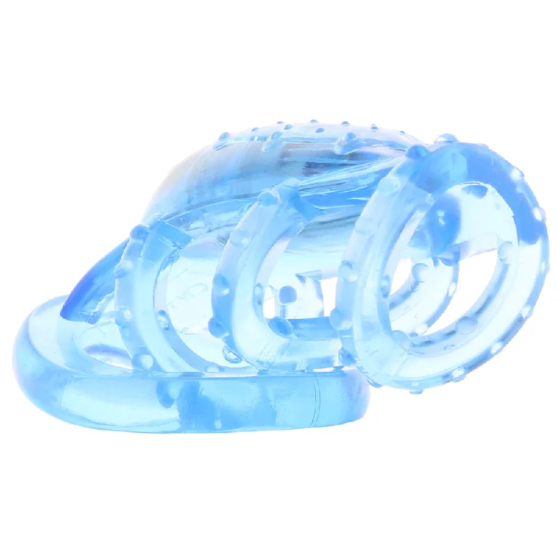 cock ring price comparison-Dr. Love's Zinger Vibrating Cock Cage in Blue