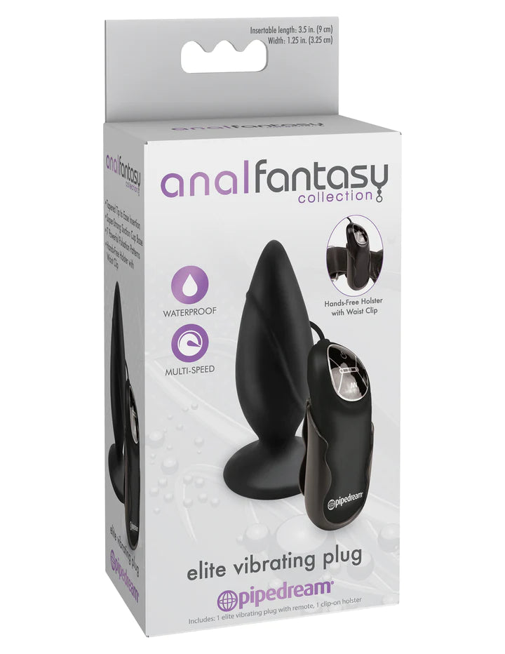 anal toys with long finish-Pipedream Anal Fantasy Collection ELITE VIBRATING BUTT PLUG with Remote Control