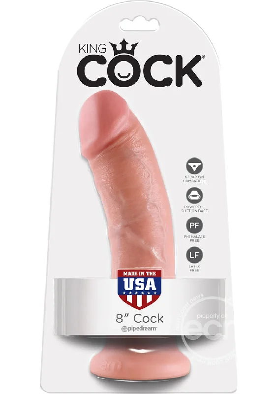 dildo color reviews-King Cock Dildo 8in - Vanilla