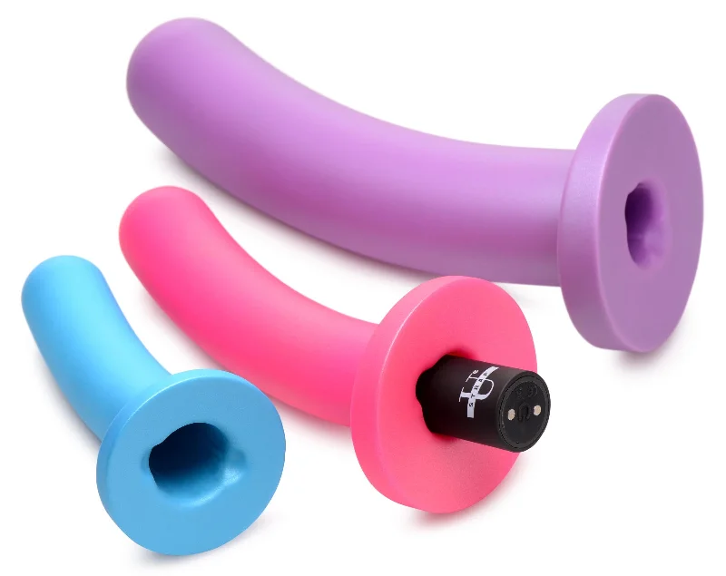 dildo vibration rankings-Triple Peg 28X Vibrating Silicone Dildo Set with Remote Control