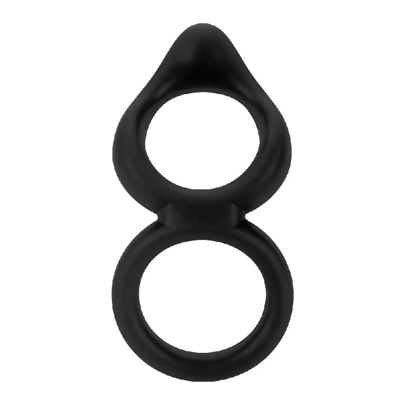 cock ring pleasure tips-FORTO F-88 Double C-Ring - Black