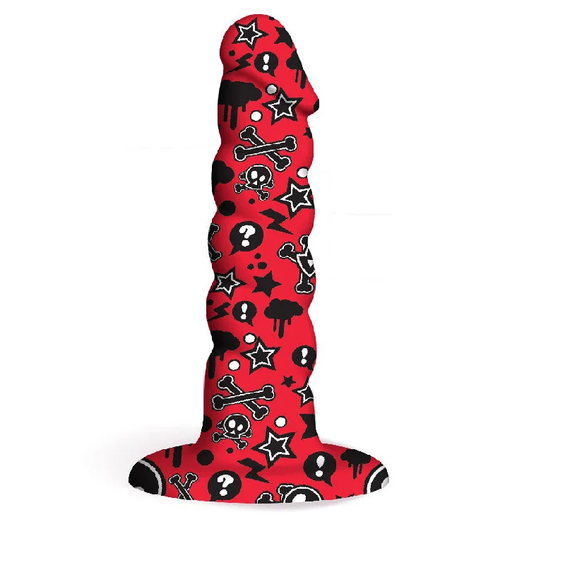 dildo waterproof features-Collage - Goth Girl - Twisted - Silicone Dildo