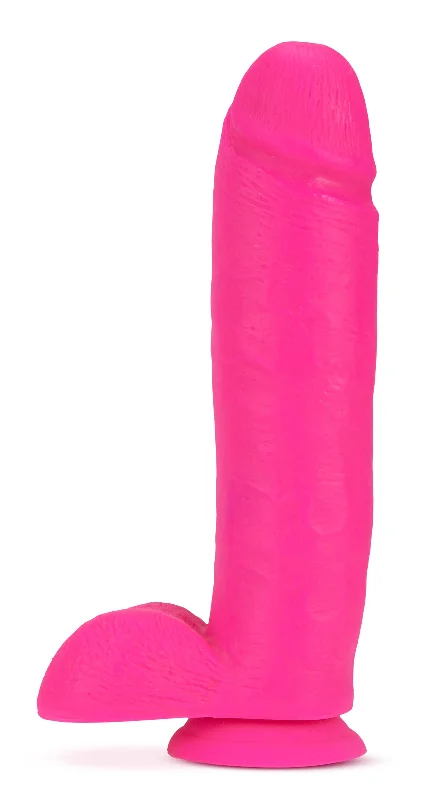 dildo collector tips-Neo - 10 Inch Dual Density Dildo - Neon Pink