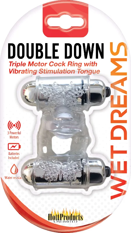 cock ring for erectile dysfunction-Triple Thrill Vibrating Cock Ring with Three Motors