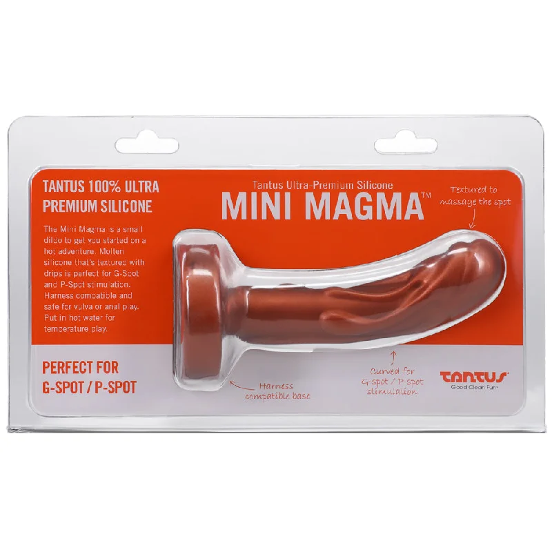 realistic dildo for beginners-Tantus Mini Magma 5 in. Fantasy Dildo Firm Copper