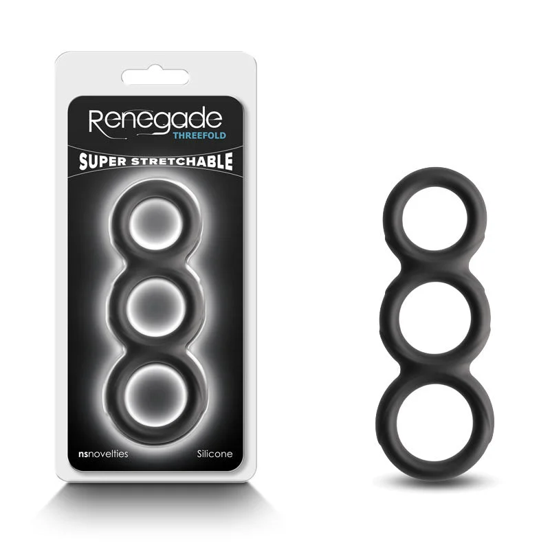 cock ring removal tips-Renegade Threefold - Black