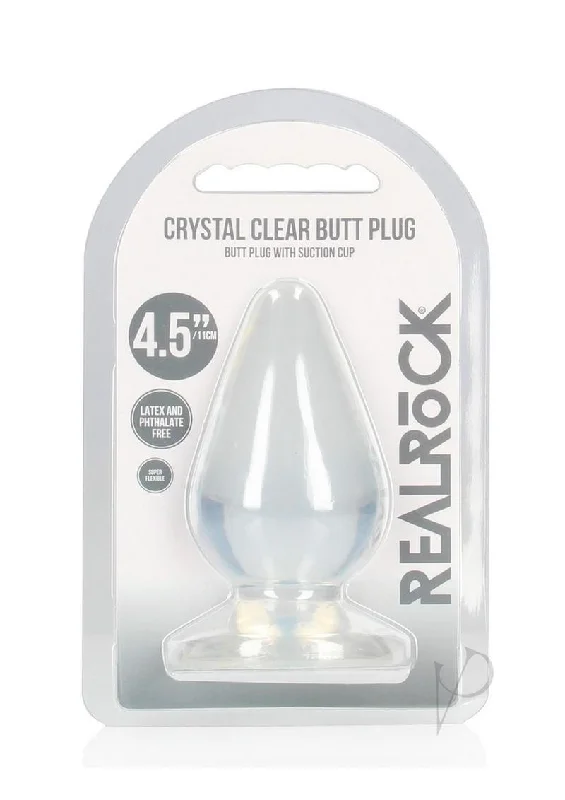 anal toys for safe vibes-Realrock Crystal Anal Plug 4.5 Tra