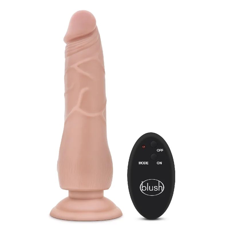 dildo innovative rankings-Dr. Skin - 9 Inch 10 Function Wireless Remote Dildo - Beige