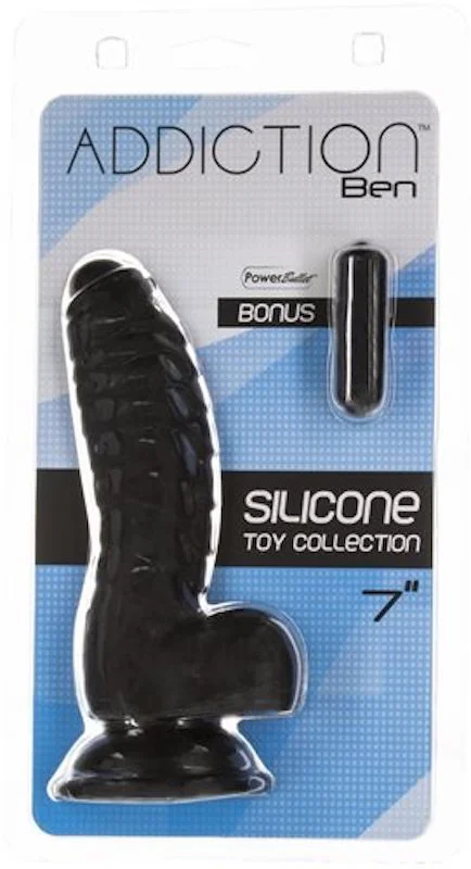 dildo innovative offers-Addiction Ben 7" Dildo w/Balls + Bullet