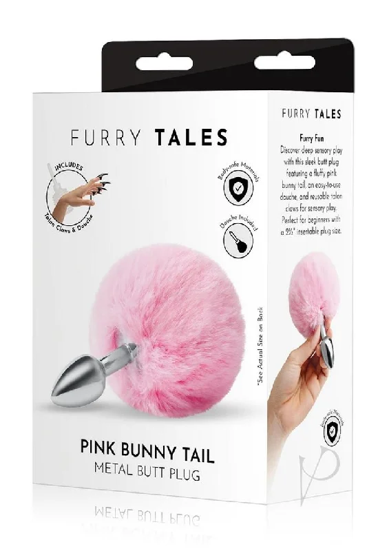 anal toys with soft tip-Whipsmart Fluffy Bunny Tail 2.5 Pnk