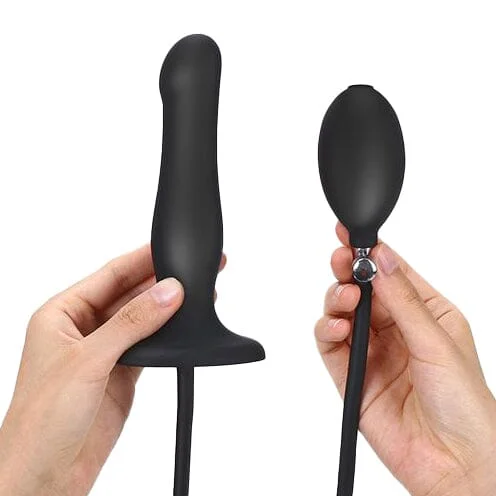 dildo shape deals-Inflatable Silicone Dildo Plug