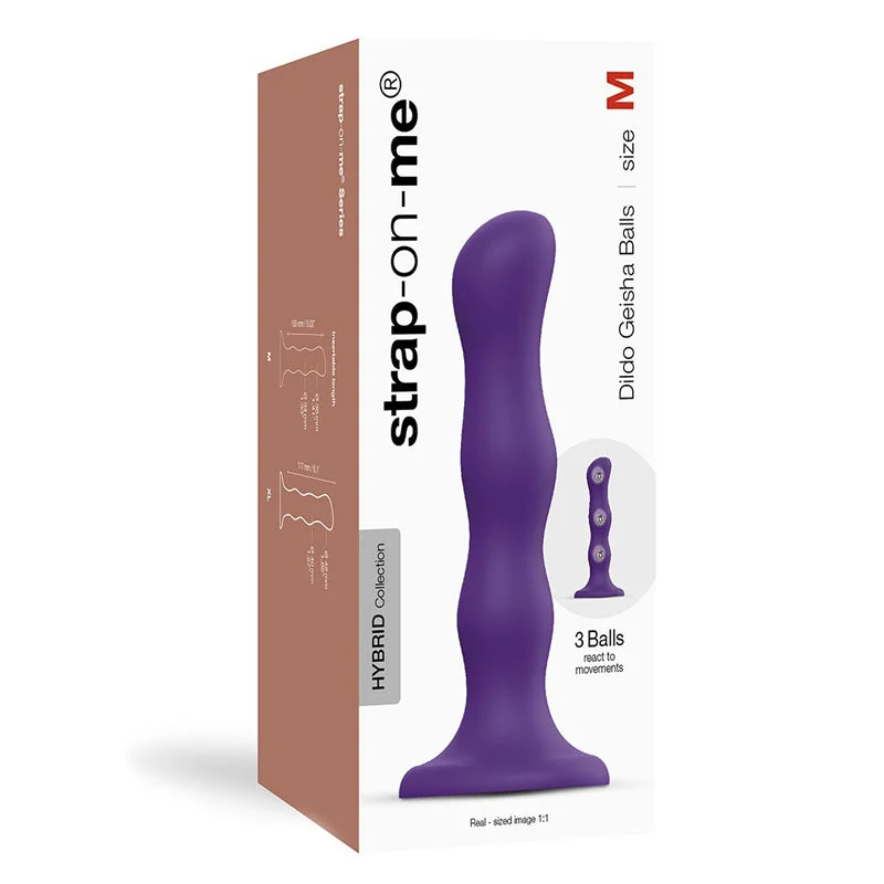 dildo travel case-Strap-On-Me Geisha Ball Dildo Medium Purple