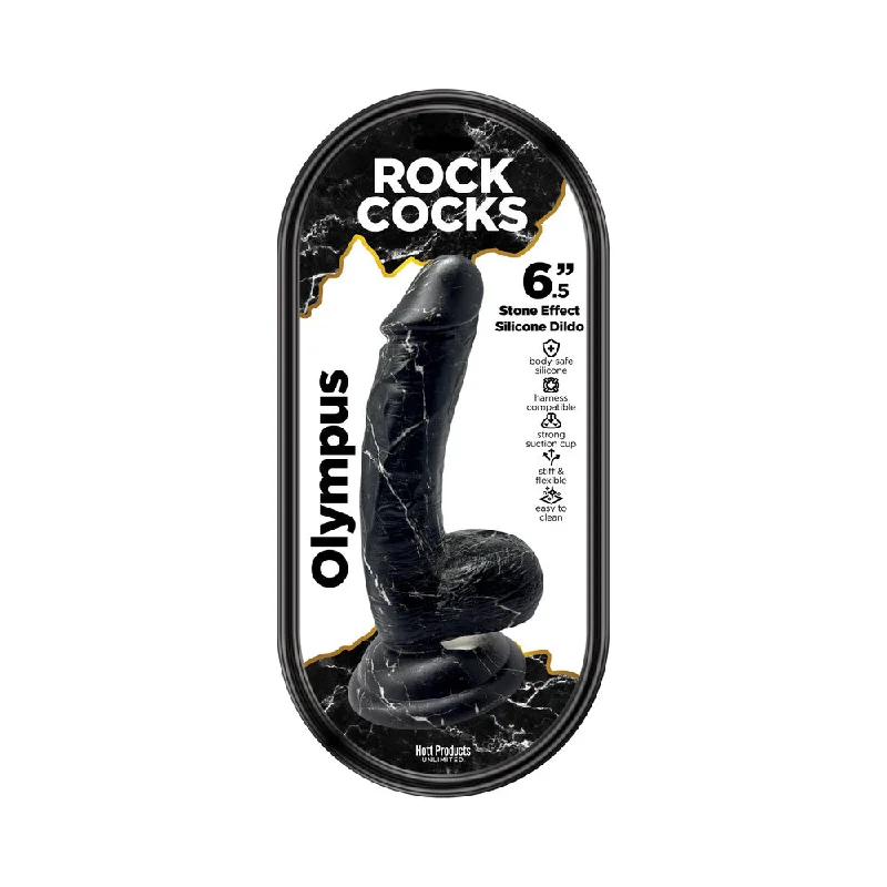 dildo flexibility guide-Rock Cocks Olympus Marble Silicone Dildo 6.5 in.