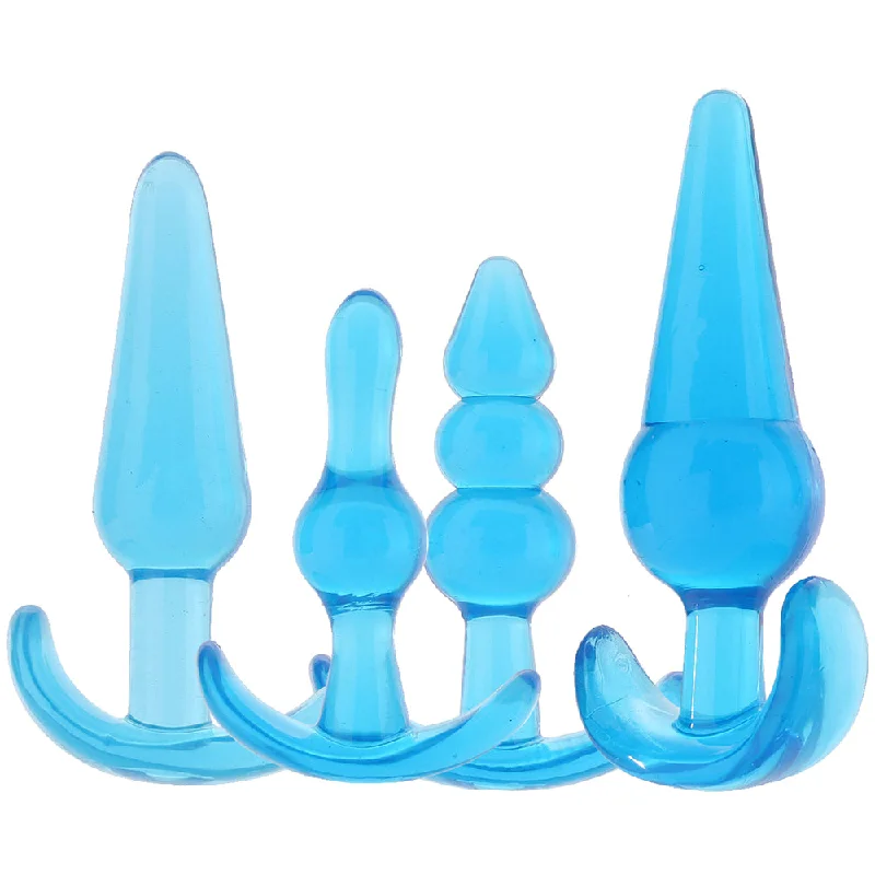 anal toys for anal relaxation-Blue Line 4 Piece Anal Training Set