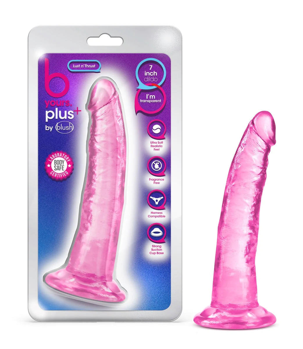 dildo repair deals-B Yours Plus Lust N’ Thrust Realistic Pink 7.5-Inch Long Dildo