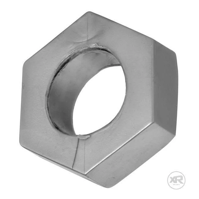 cock ring fit guide-Silver Hex Cock Ring and Ball Stretcher