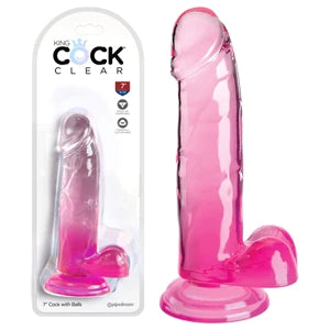 dildo cold deals-King Cock Clear Dildo With Balls 7" by Pipedream Products®