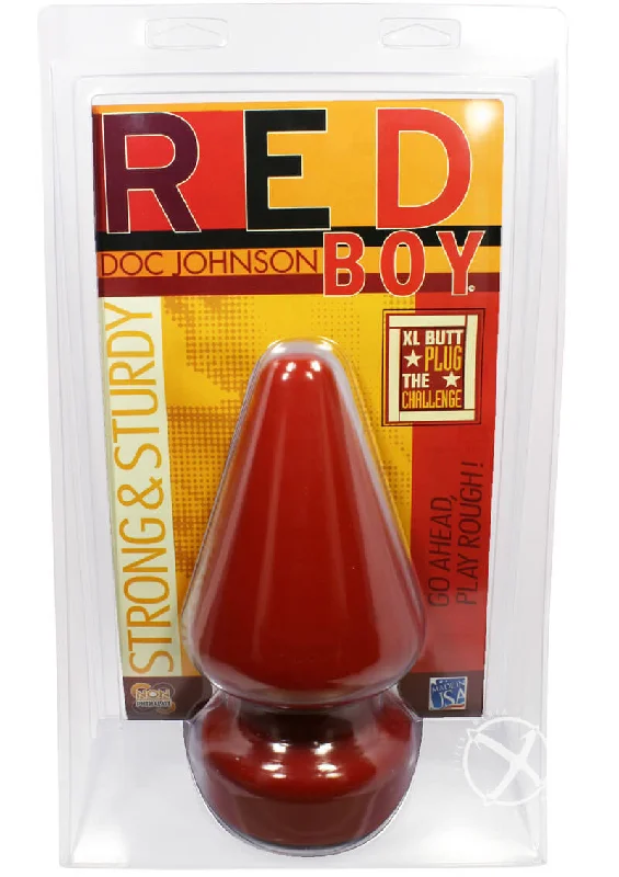 anal toys with long texture-Red Boy Extra Large Butt Plug: Sturdy, Phthalate-Free Anal Toy for Experienced Users