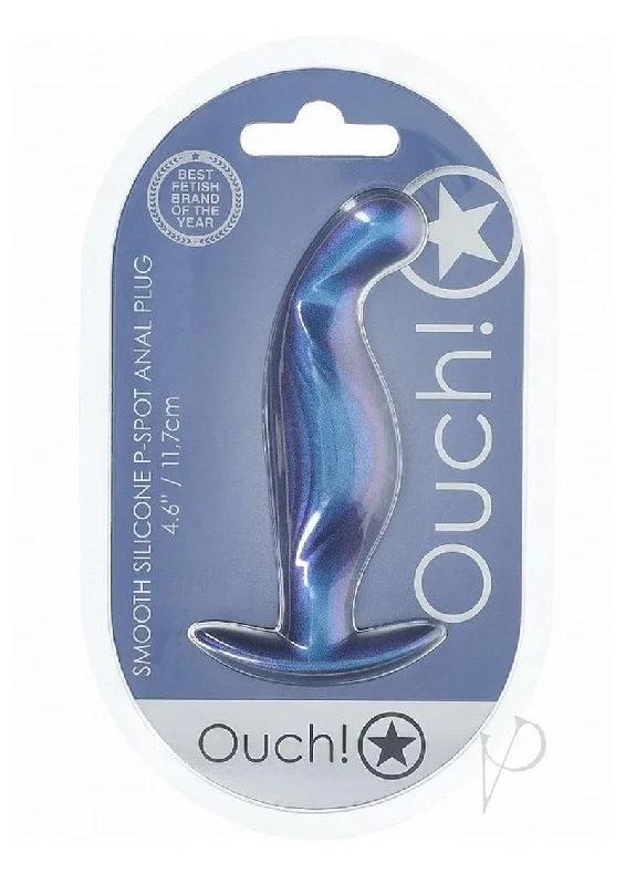 anal toys for private vibes-Ouch Pspot Anal Plug Metallic Blue