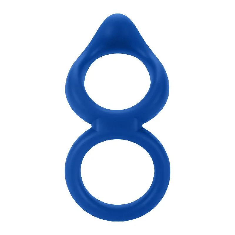 cock ring for sensitivity-FORTO F-88 Double C-Ring - Blue