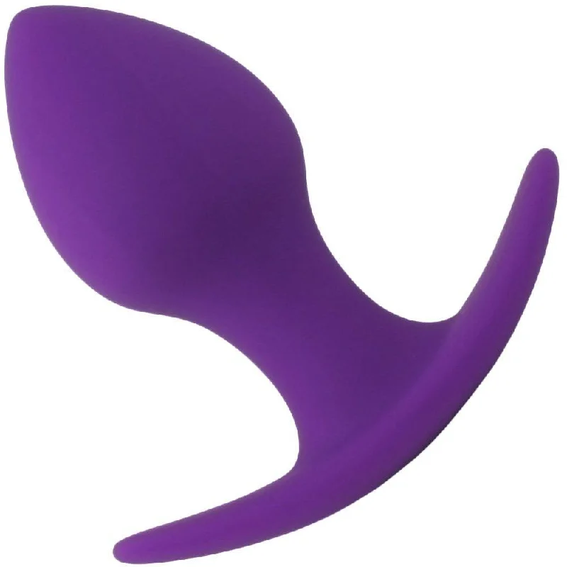 anal toys for anal fun-Purple Silicone Anal Plug - Flexible Neck!