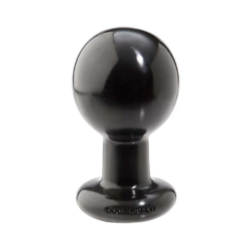 anal toys with long tip-Ball Shape Anal Plug Large Black