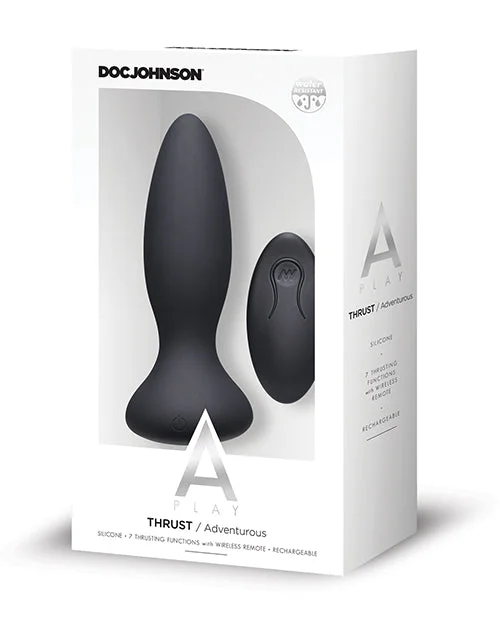 anal toys for sensory fun-A Play Thrust Adventurous Rechargeable Silicone Anal Plug with Remote