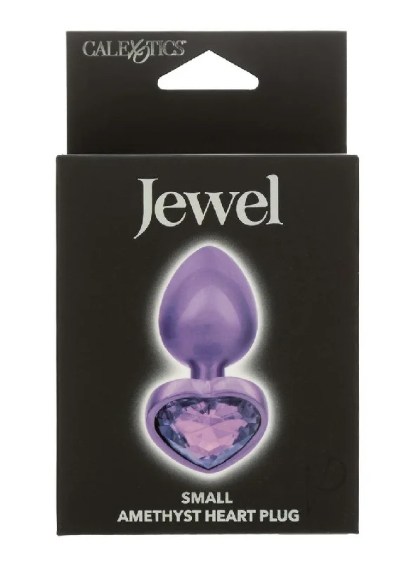 anal toys for intimate vibes-Jewel Small Amethyst Heart Plug