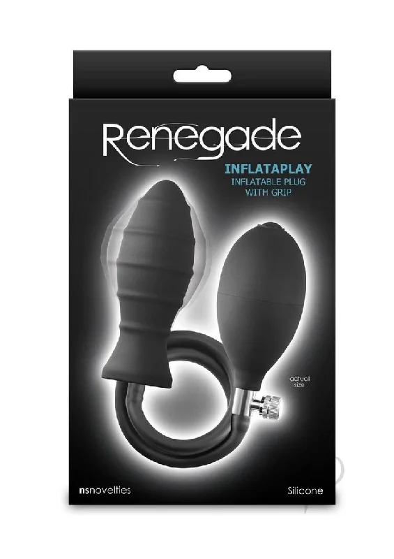 anal toys with firm design-Renegade Inflataplay Black