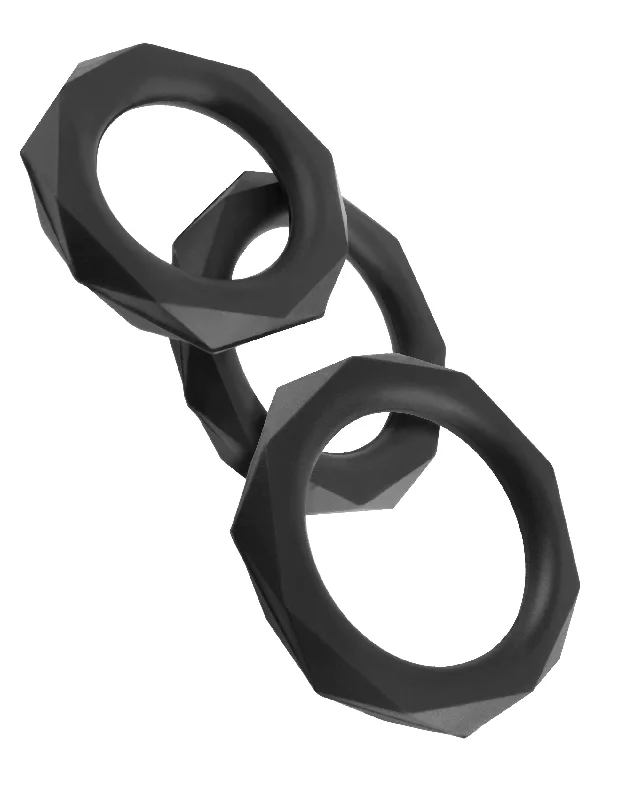 cock ring online purchase-Super Stretchy Silicone Stamina Rings Set - 3 Sizes for Intense Fun