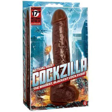 dildo noise deals-Cockzilla Biggest Blackest Cock Ever Dildo 17" by Icon