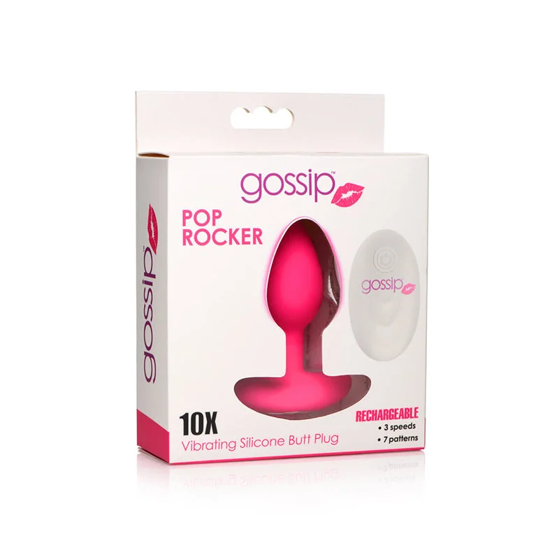 anal toys for couple therapy-Curve Toys Gossip Pop Rocker Rechargeable Remote-Controlled Silicone Vibrating Anal Plug Magenta