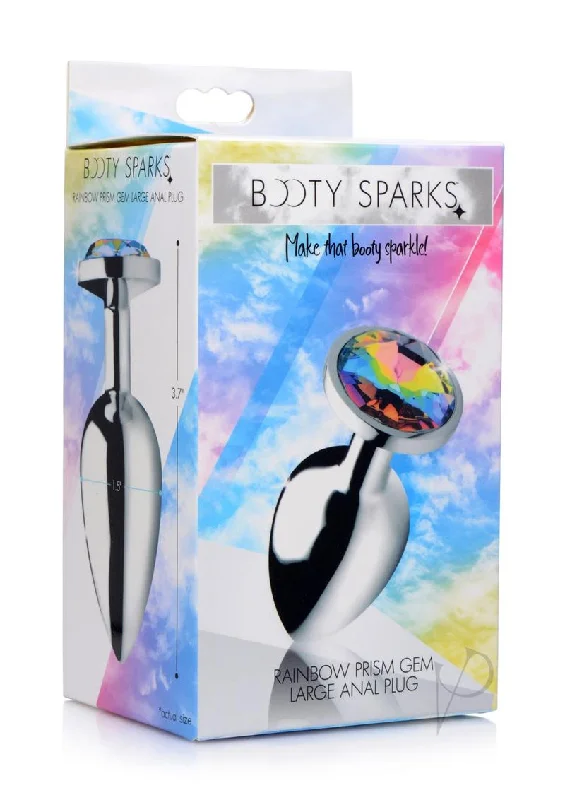 anal toys for anal fun-Booty Sparks Rainbow Prism Gem Plug Lg