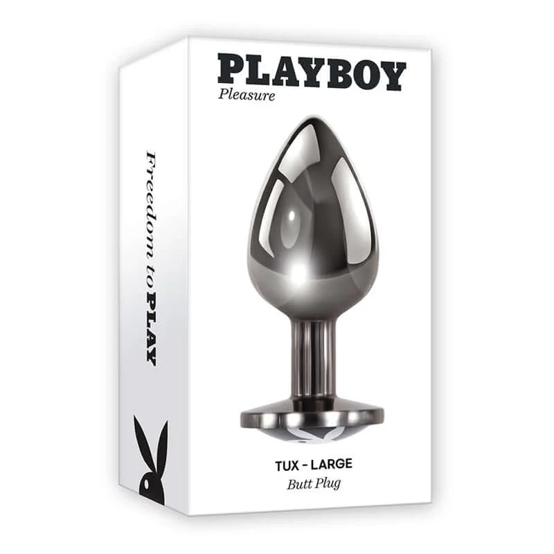 anal toys for anal vibes-Playboy Tux Metal Anal Plug - Large