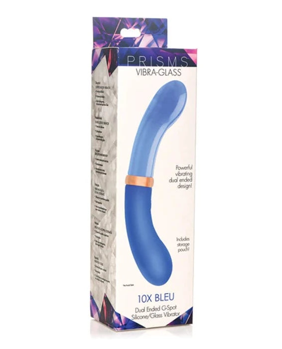 dildo discount bundles-Prisms G Spot '10X Bleu' Vibra-Glass -Dildo