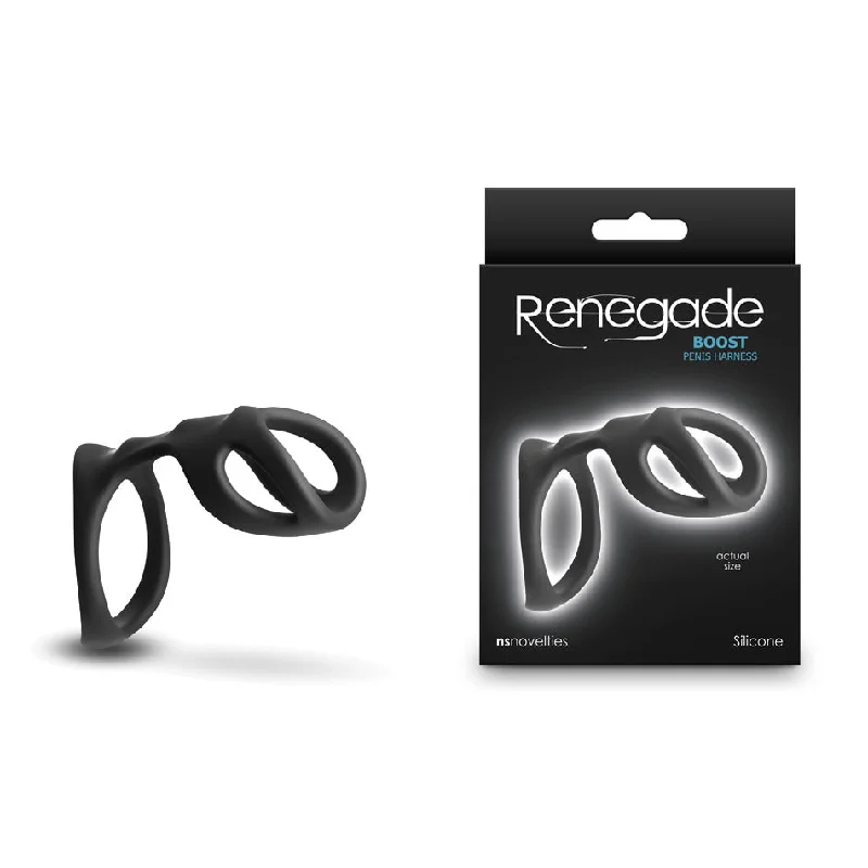 double cock ring uses-Renegade Boost - Black