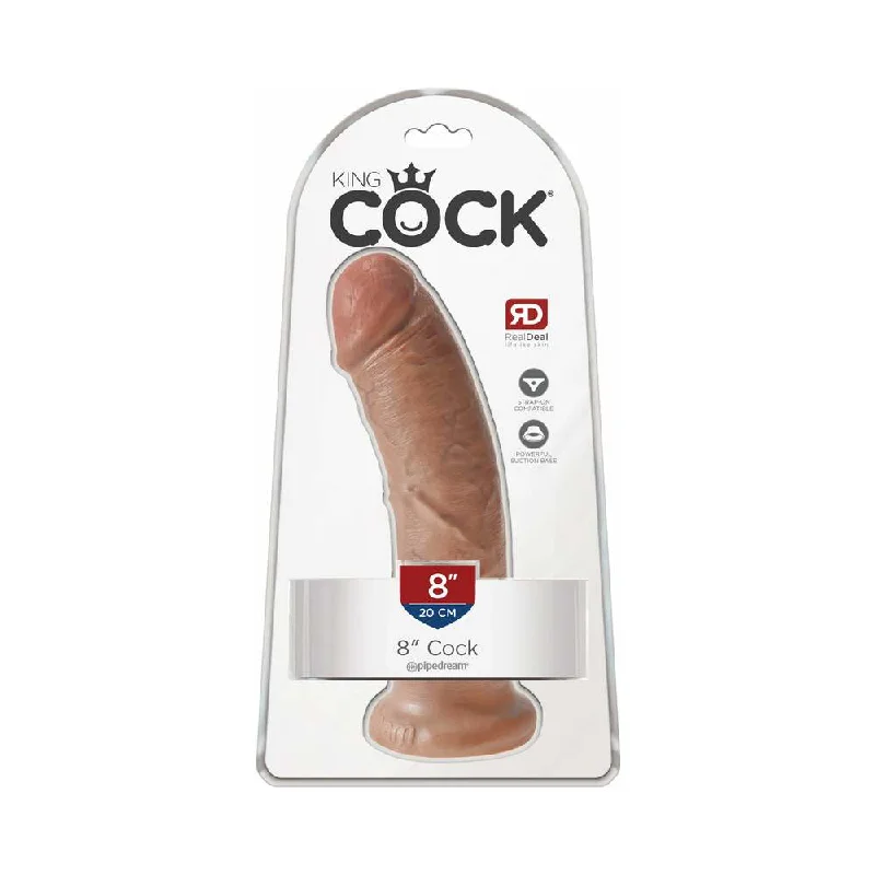 dildo comfort benefits-King Cock 8 in. Cock Realistic Dildo With Suction Cup Tan